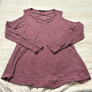 Doe and Rae Cold Shoulder Long Sleeve